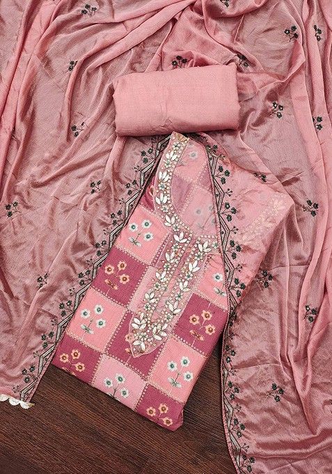 Pink Floral Print Cotton Kurta Set