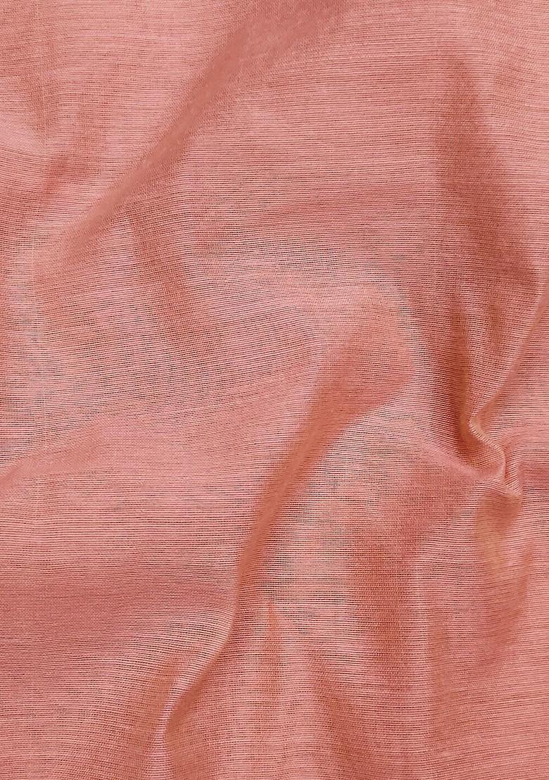 Peach Sequin Embroidered Poly Blend Kurta Set