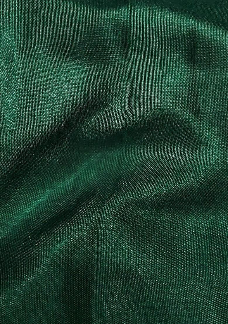 Green Floral Embroidered Silk Georgette Kurta Set