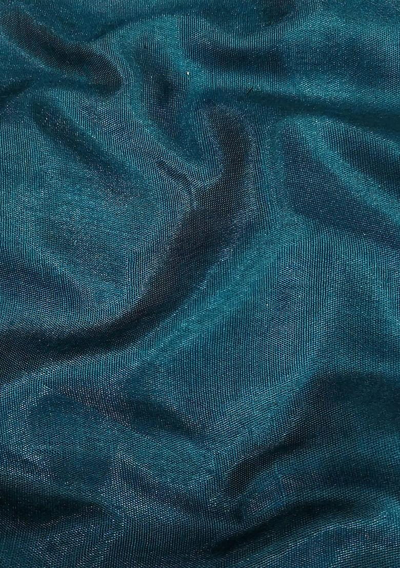 Teal Blue Floral Embroidered Silk Georgette Kurta Set