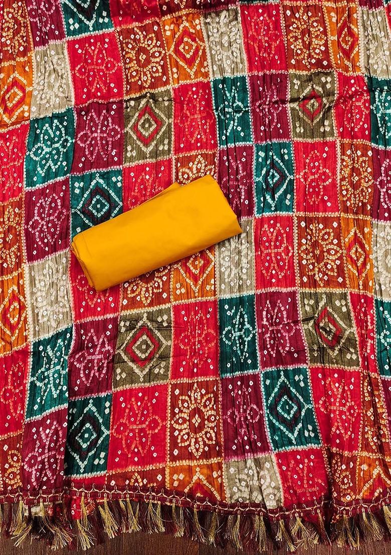 Yellow Floral Embroidered Pure Cotton Kurta Set