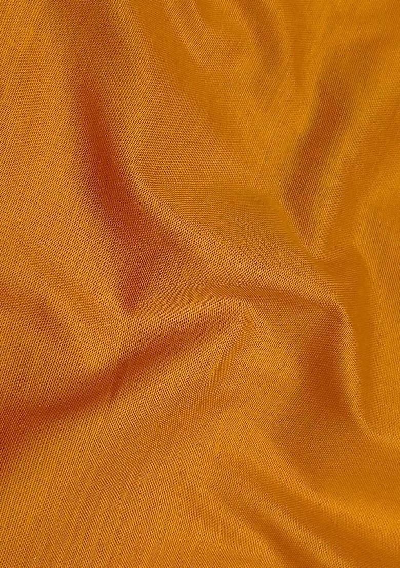 Yellow Floral Embroidered Pure Cotton Kurta Set