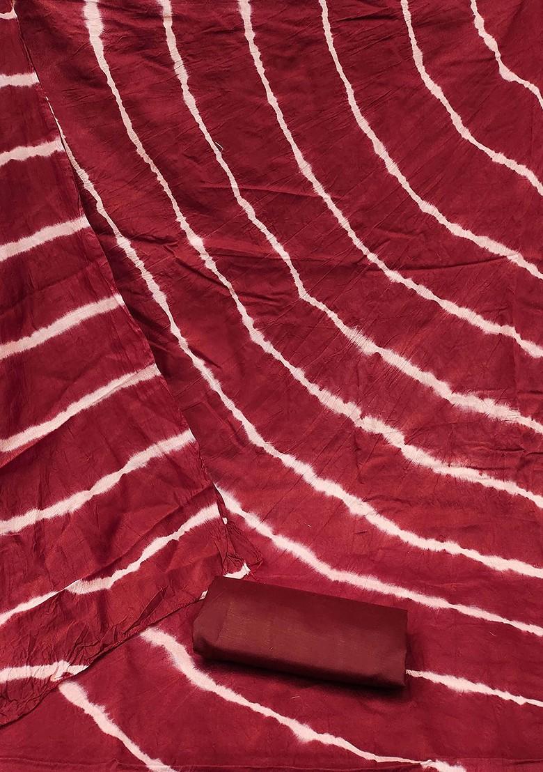 Maroon Printed Poly Blend Kurta Set