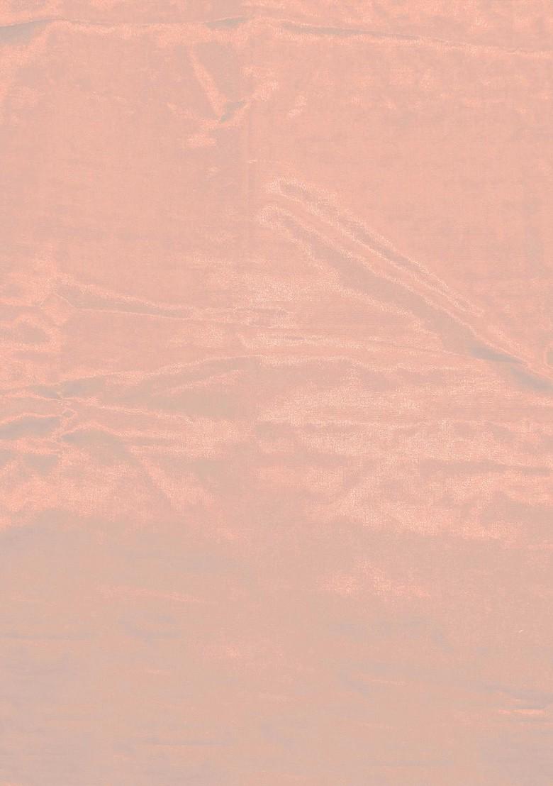 Peach Floral Embroidered Poly Blend Kurta Set