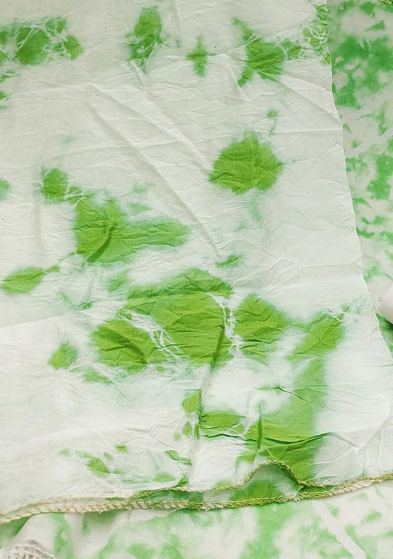 Lime Green Sequin Embroidered Pure Cotton Kurta Set