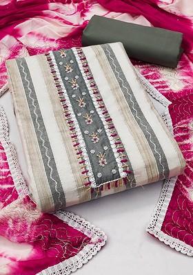 White Embellished Poly Blend Kurta Set