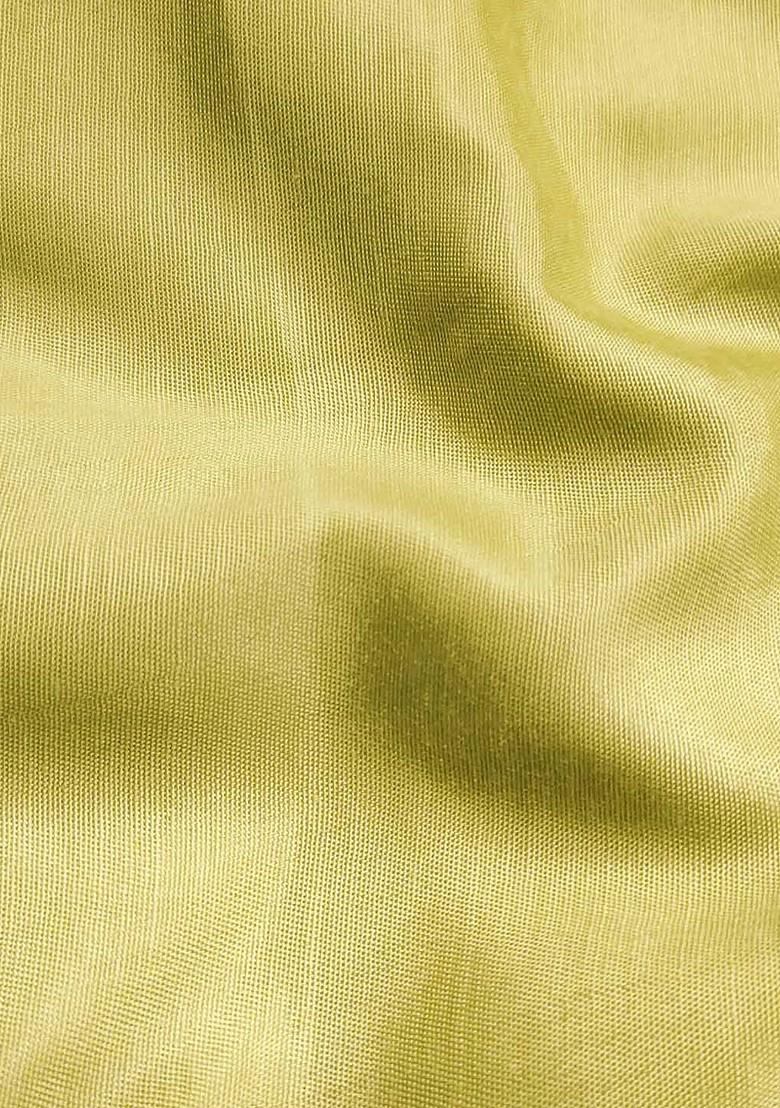 Lime Green Ethnic Motifs Embroidered Poly Blend Kurta Set