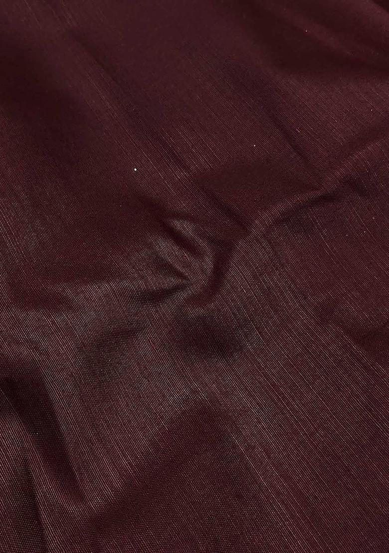 Coffee Brown Geometric Print Poly Blend Kurta Set