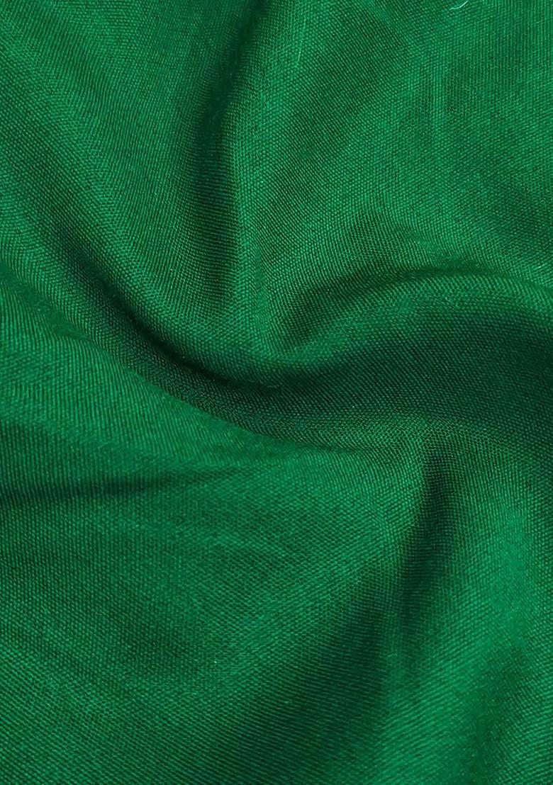 Green Floral Woven Design Organza Silk Kurta Set