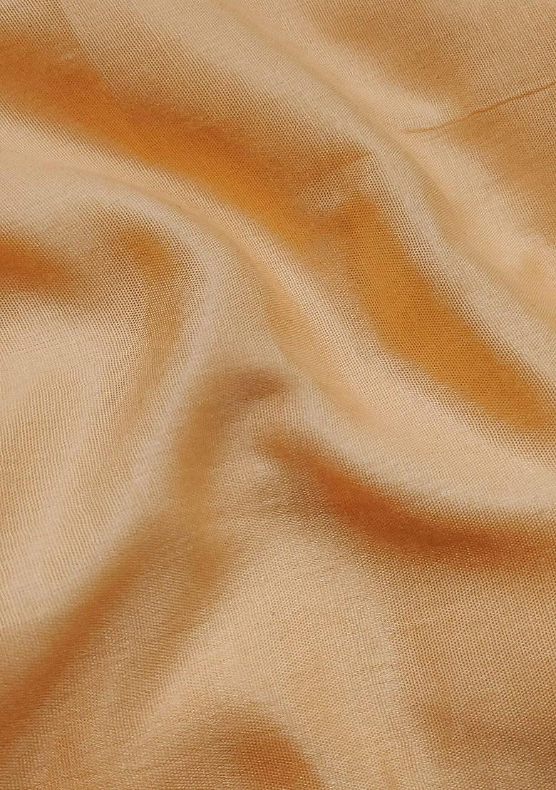 Off White Floral Woven Design Poly Blend Kurta Set