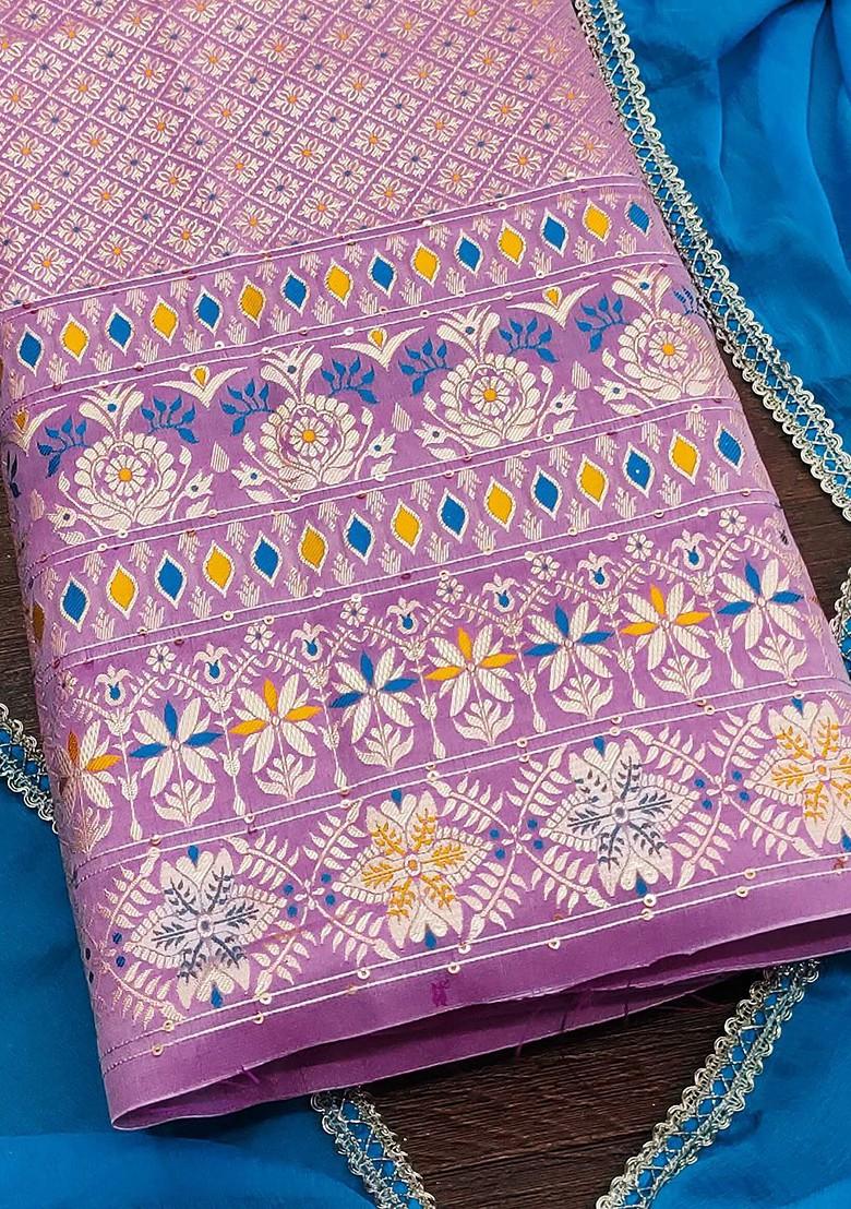 Pink Ethnic Motifs Poly Blend Kurta Set