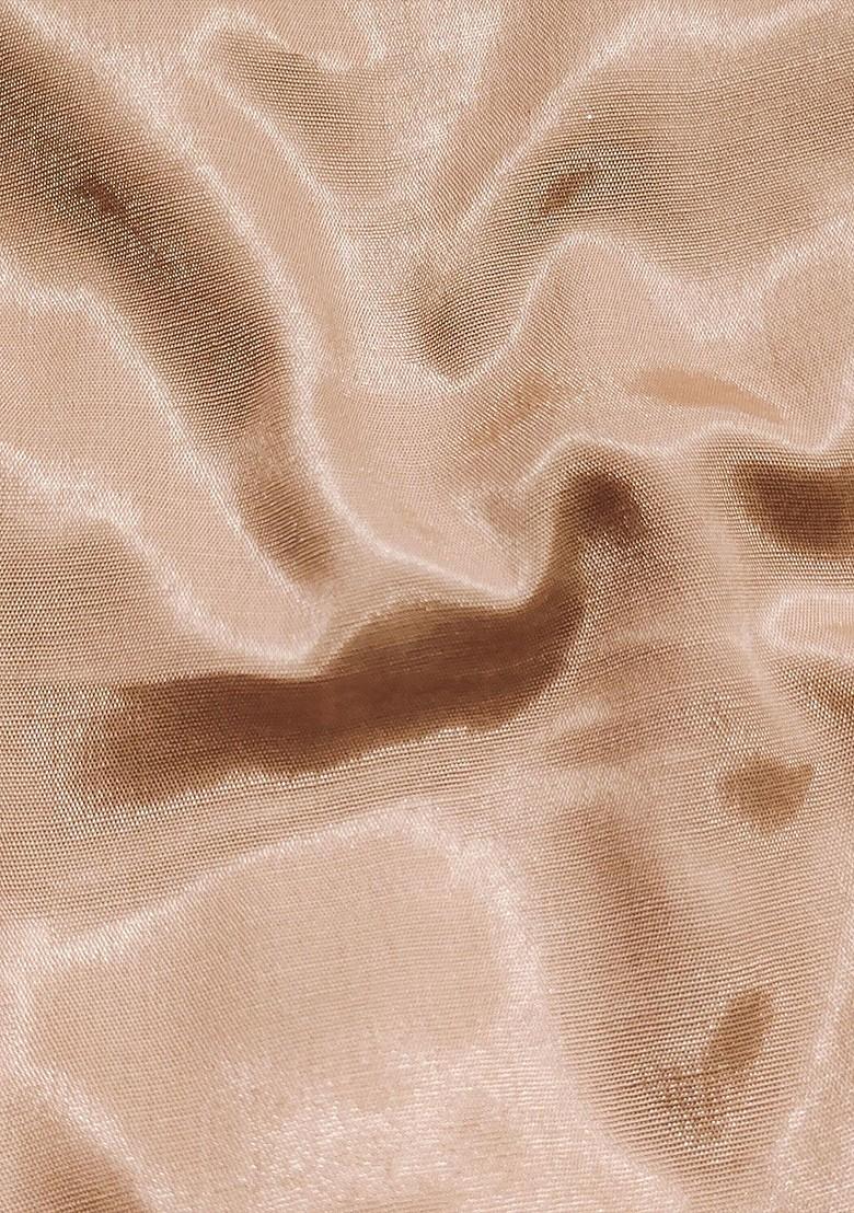 Peach Floral Embroidered Organza Kurta Set