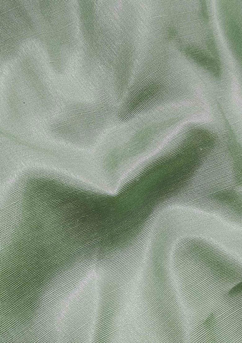 Off White Floral Embroidered Poly Blend Kurta Set