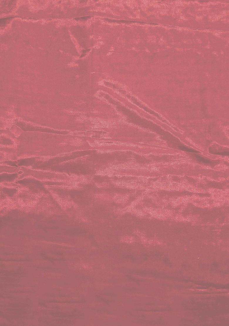 Peach Ethnic Motifs Woven Poly Blend Kurta Set