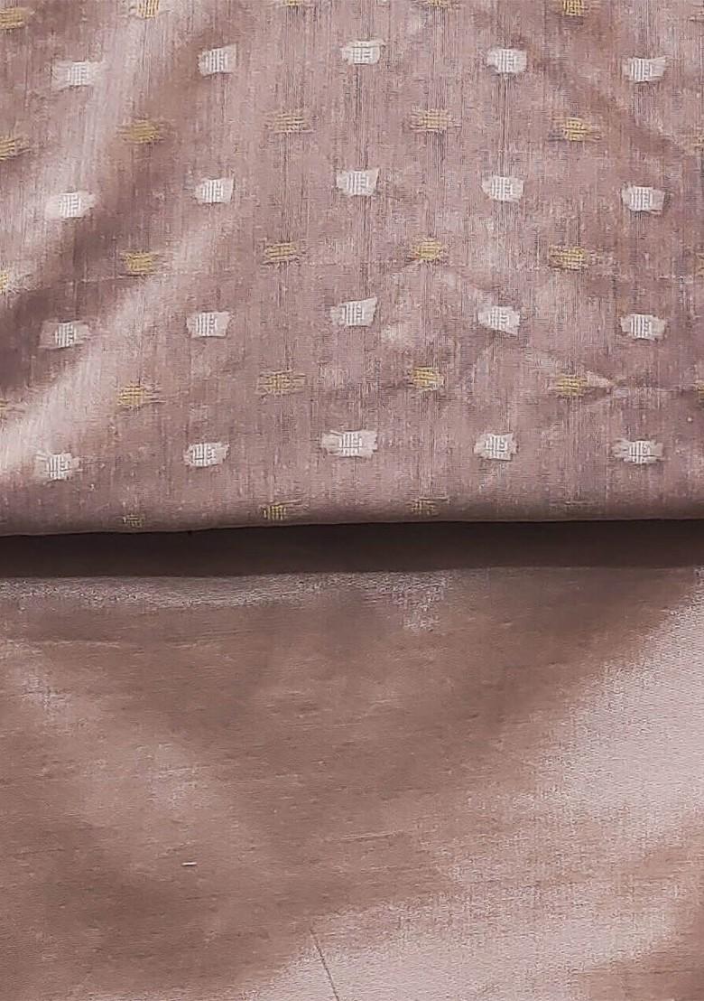 Purple Woven Poly Blend Kurta Set