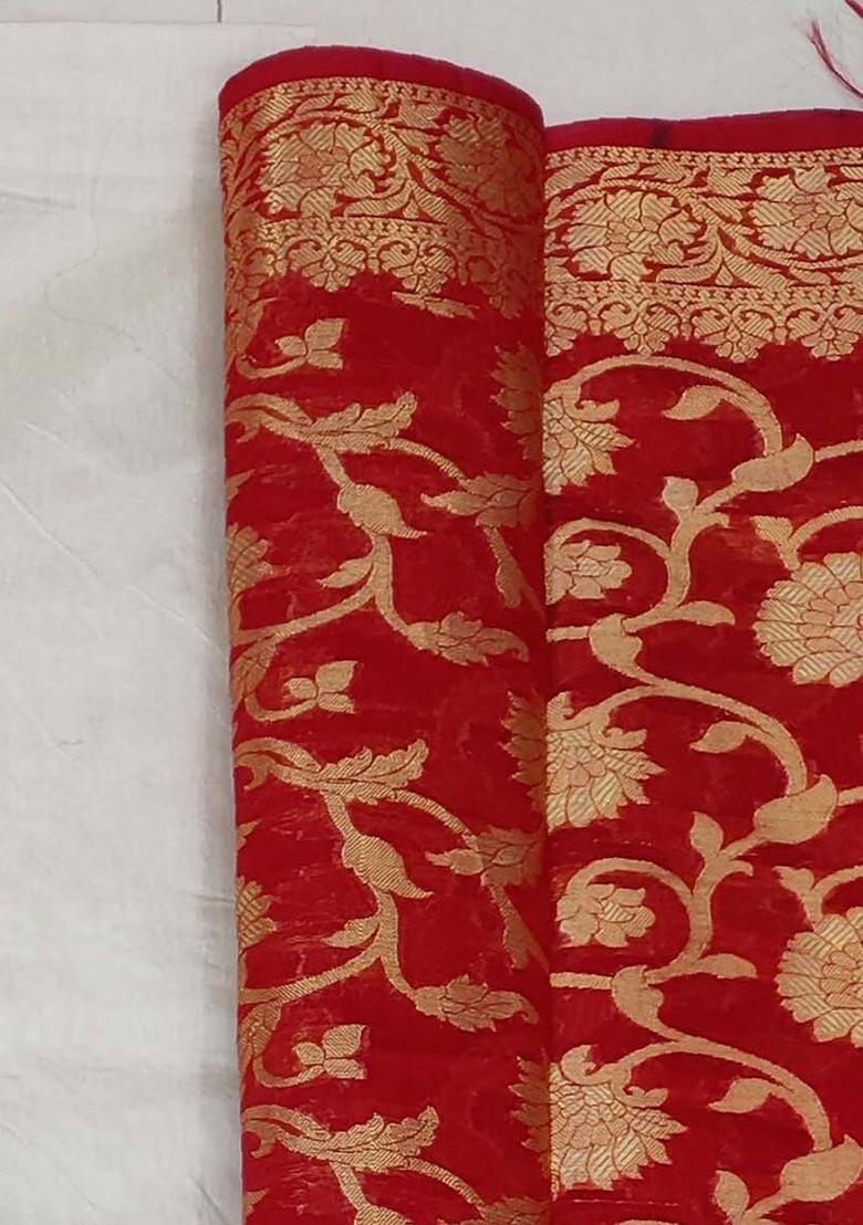 Off White Floral Embroidered Poly Blend Kurta Set