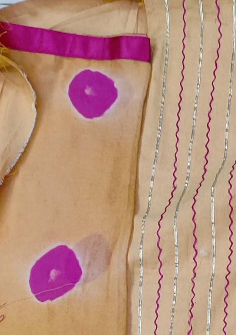 Yellow Ethnic Motifs Embroidered Poly Blend Kurta Set