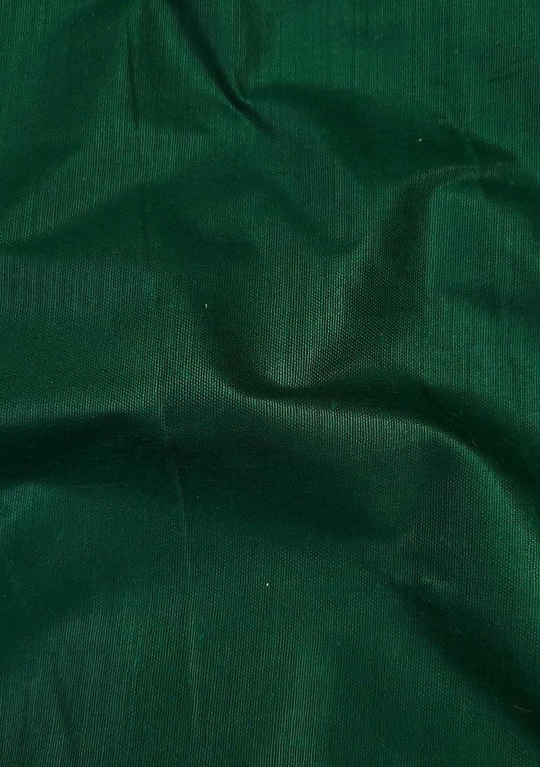 Green Floral Woven Design Poly Blend Kurta Set