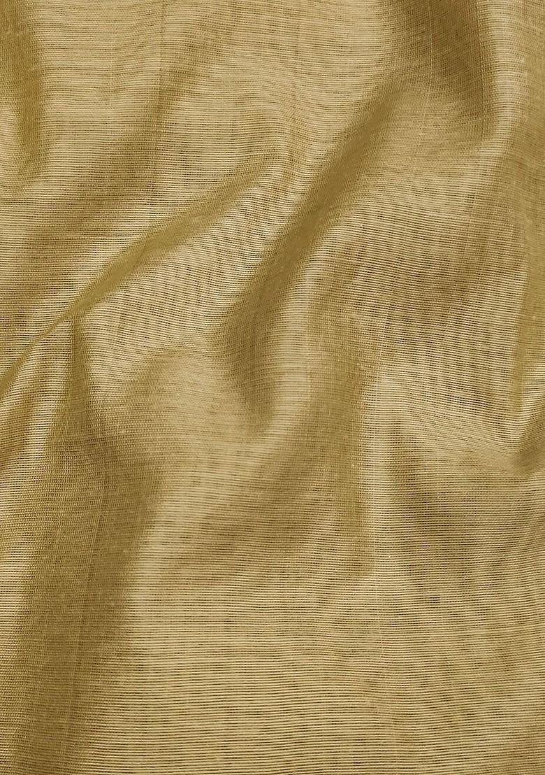 Olive Green Woven Banarasi Silk Kurta Set