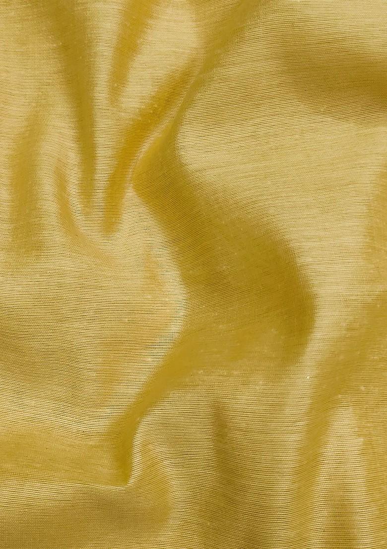 Yellow Woven Poly Blend Kurta Set