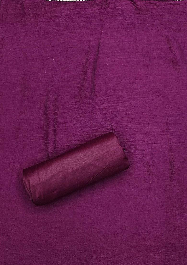 Pink Floral Embroidered Poly Blend Kurta Set