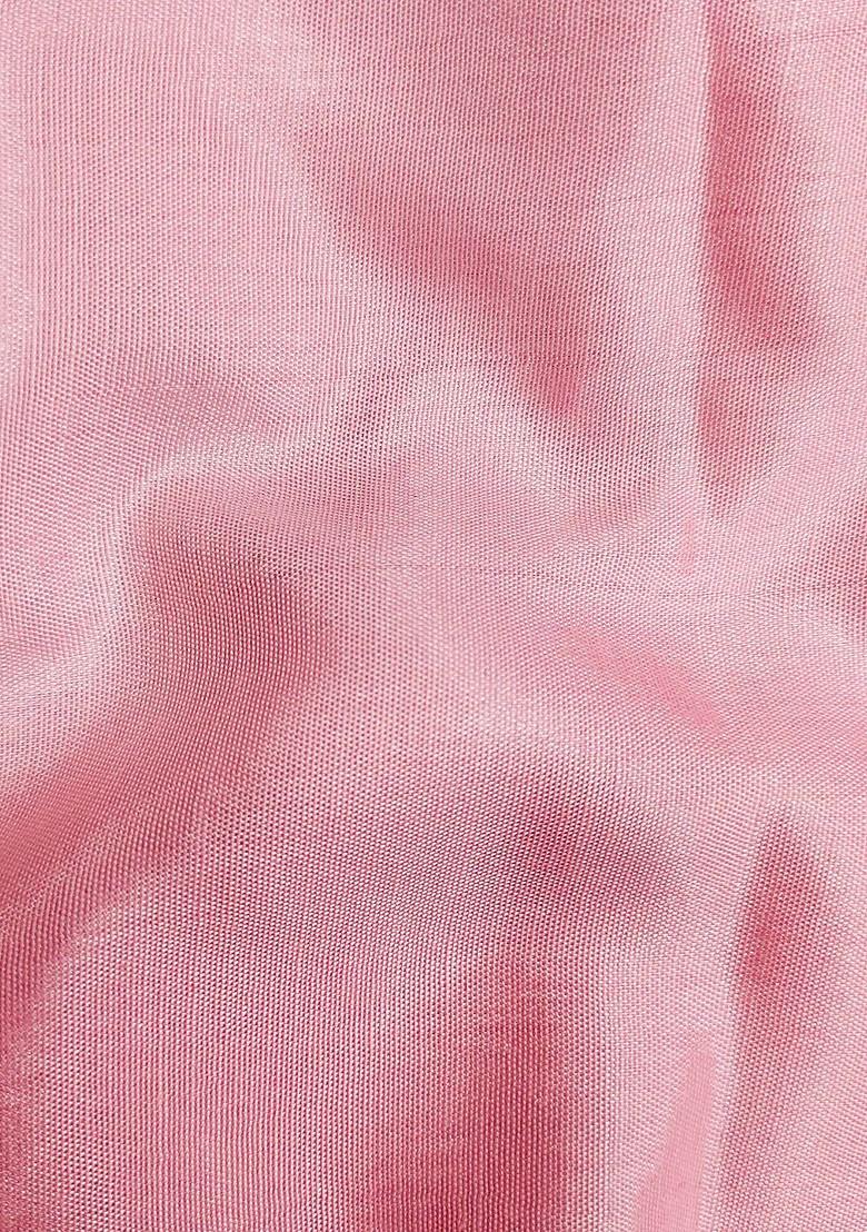 Pink Sequin Embroidered Organza Kurta Set