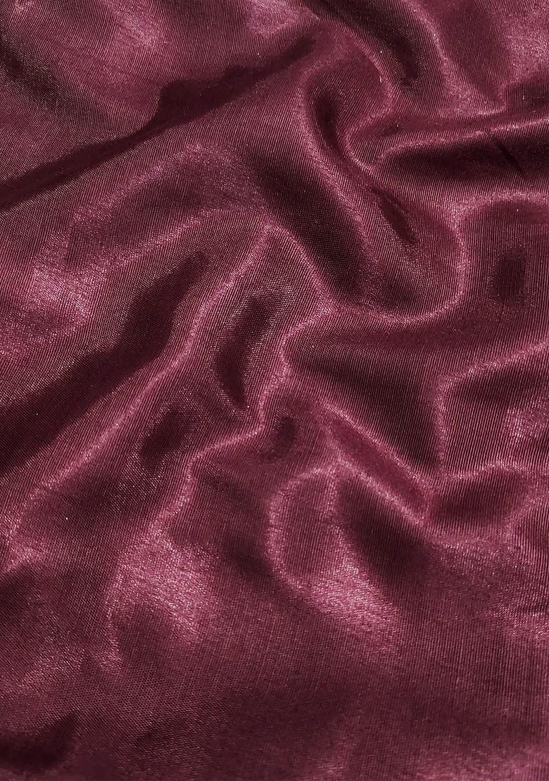 Maroon Embroidered Silk Georgette Kurta Set