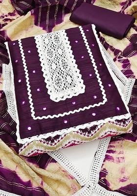 Burgundy Printed Pure Cotton Kurta Set