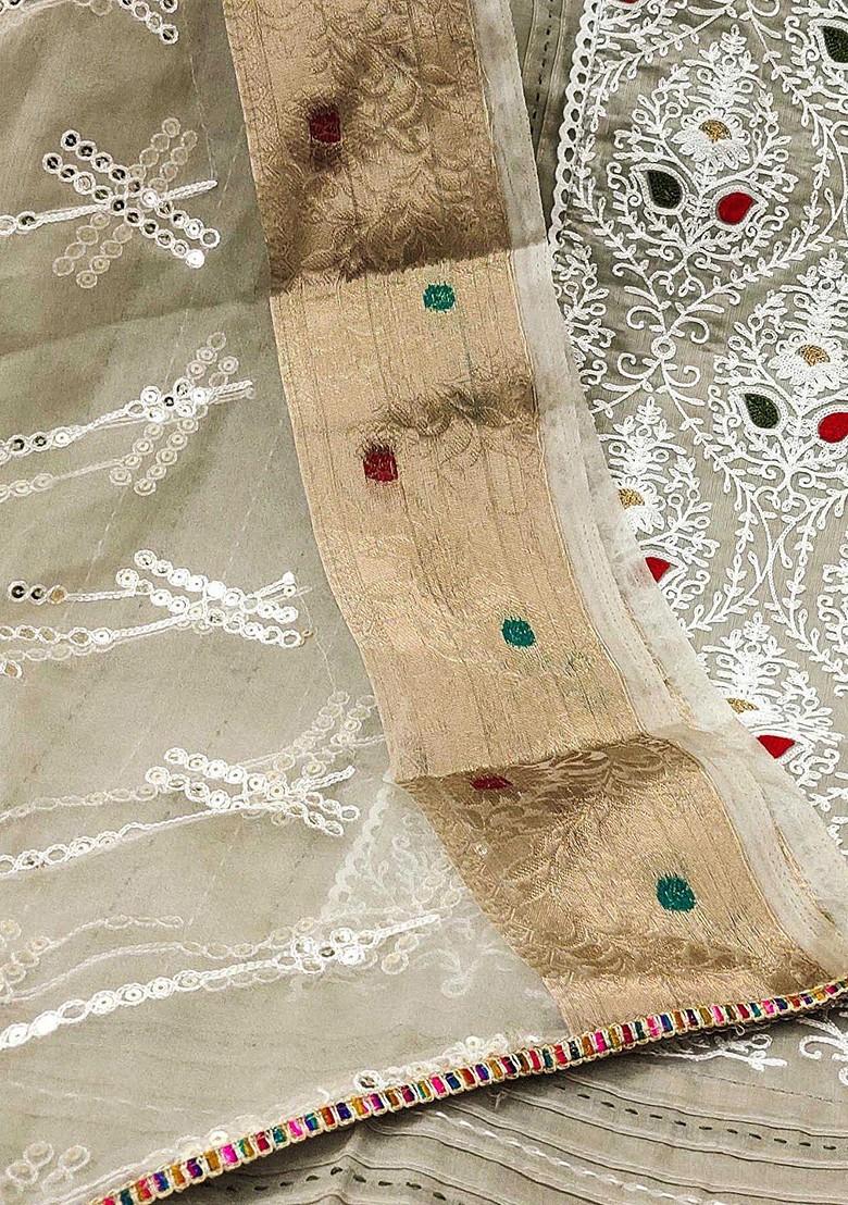 Sea Green Embroidered Poly Blend Kurta Set