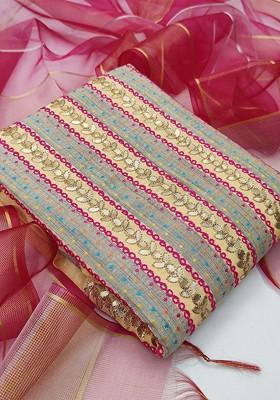 Beige Ethnic Motifs Embroidered Pure Cotton Kurta Set