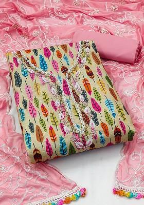 Green Ethnic Motifs Printed Poly Blend Kurta Set