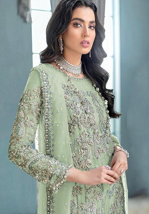 Green Goddess Gleam Kurta Set main image 1