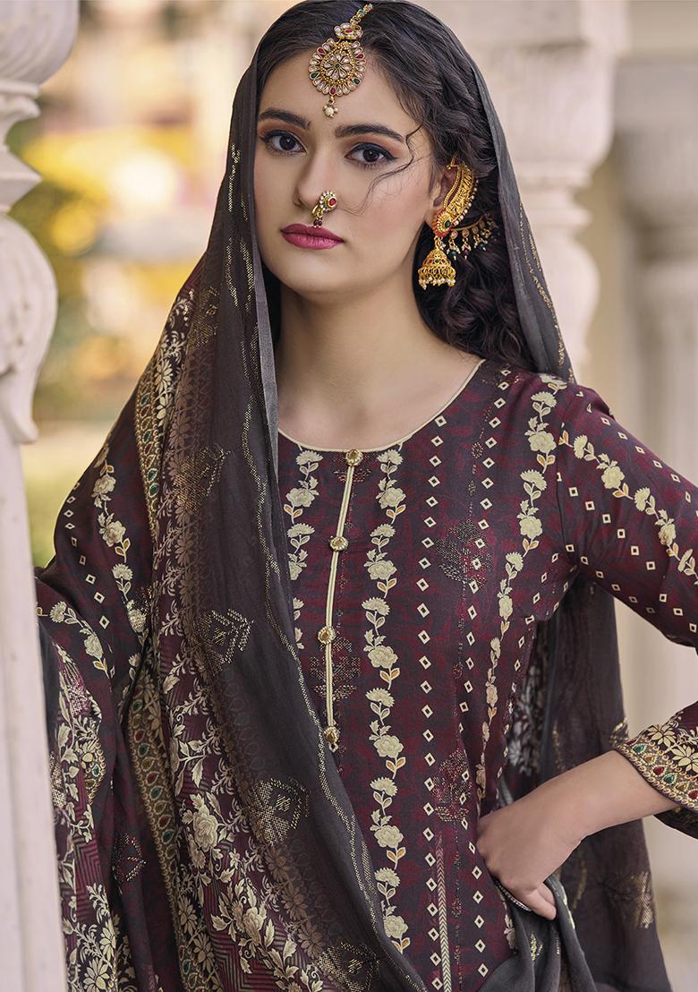 Multicolor Digital Print Muslin Kurta Set