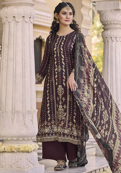 Multicolor Digital Print Muslin Kurta Set