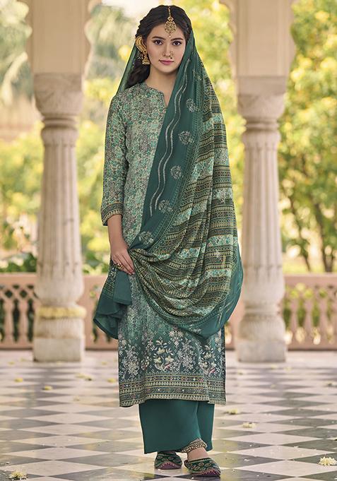 Multicolor Digital Print Muslin Kurta Set
