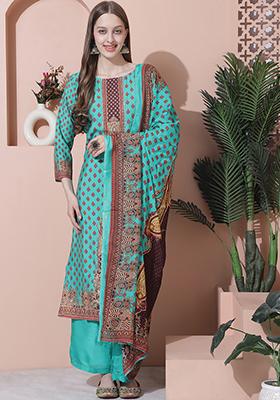 Green Embroidered Muslin Kurta Set