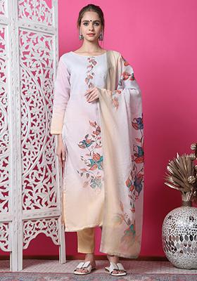 Multicolor Digital Print Cotton Kurta Set