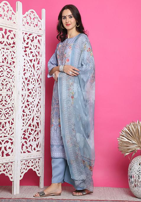 Soft Premium Satin glazed Kurta Set main image 0
