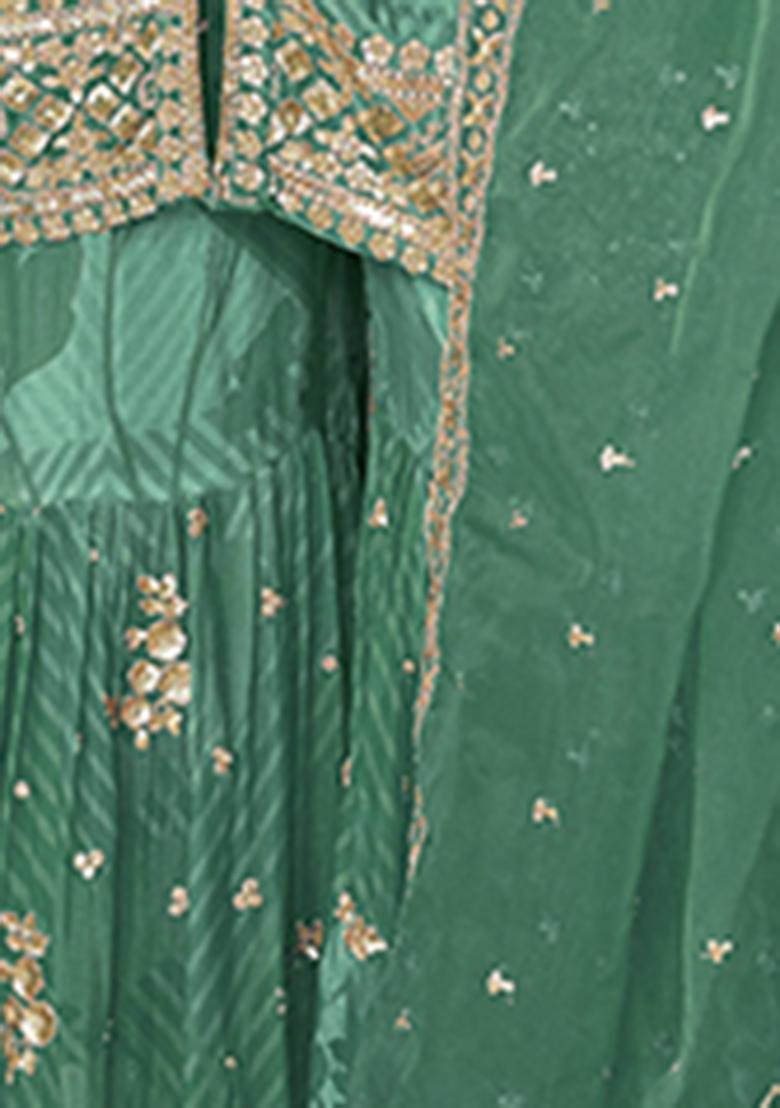 Multicolor Sequin Embroidered Faux Georgette Sharara Set