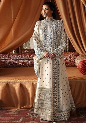 White Embroidered Georgette Kurta set