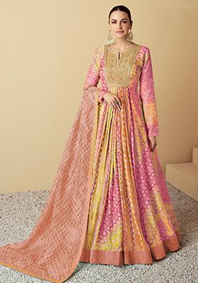 Pink Embroidered Muslin Kurta Set