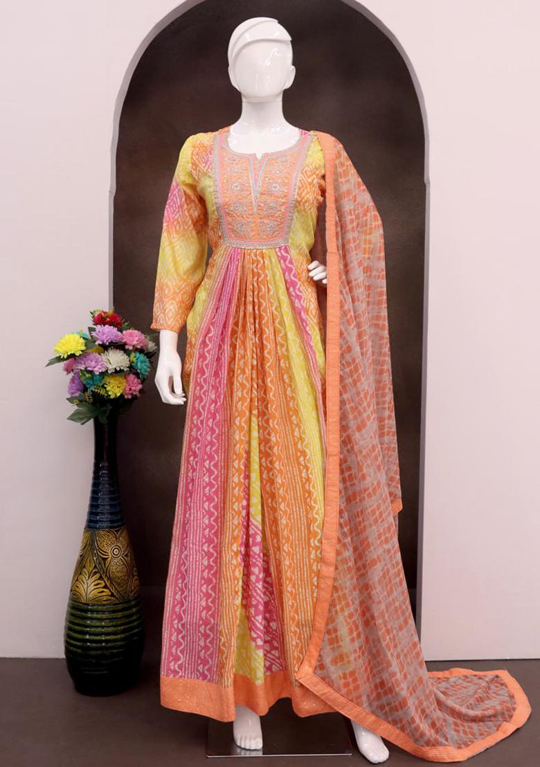 Pink Embroidered Muslin Kurta Set