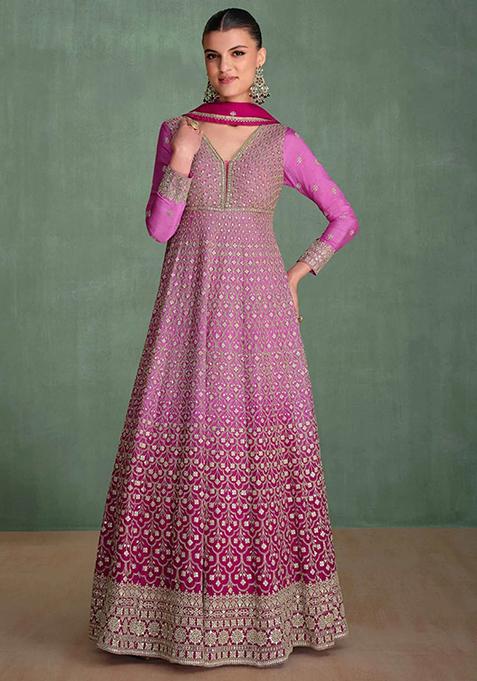 Pastel Abstract Sequin Kurta Set main image 1