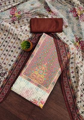 Maroon Embellished Organza Kurta Set