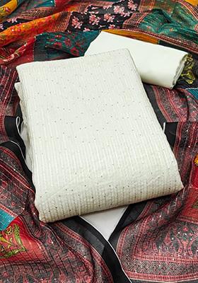 Black Embellished Chanderi Kurta Set