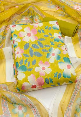 Sea Green Embellished Chanderi Kurta Set