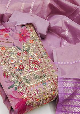 Black Embellished Chanderi Kurta Set