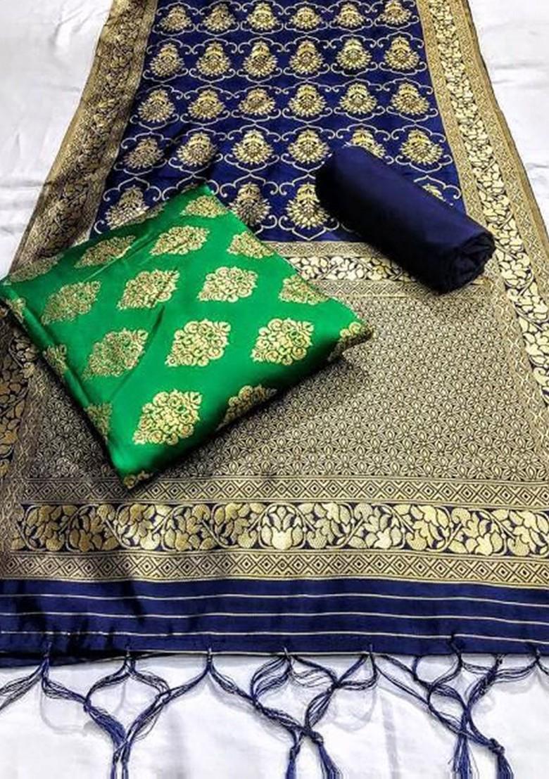 Green Ethnic Motifs Embroidery Silk Kurta Set