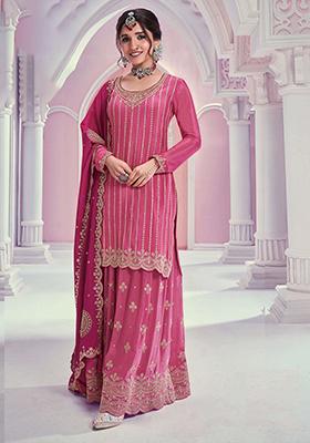 Pink Embroidered Silk Salwar Kameez