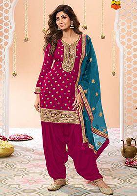 Ranipink  Roman Silk Dress Material